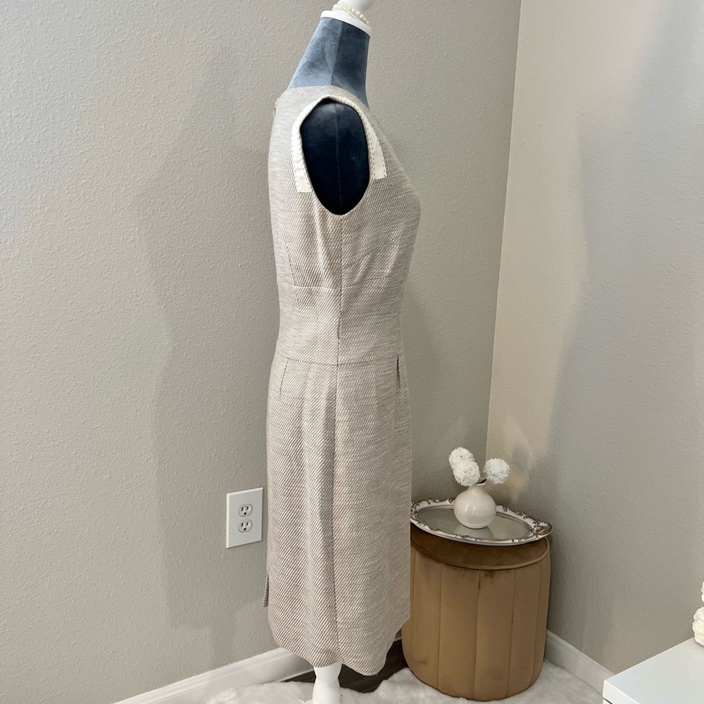Antonio Melani Light Tan Tweed Sleeveless Dress - Picture 2 of 5